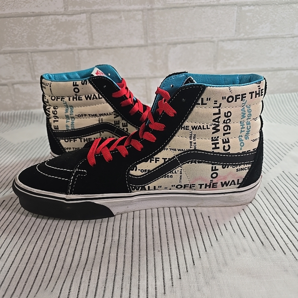 Vans SK8-HI City Map Flames Black Gum Shoes Men's Hi Top OTW Skate Size 9 - Picture 8 of 12